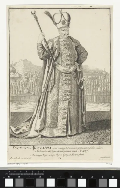 Portret van sultan Mustafa