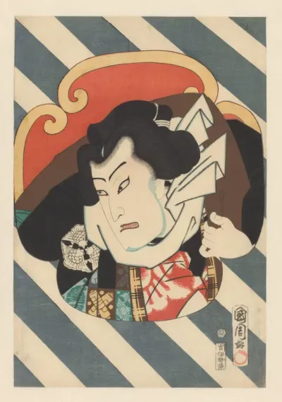 Portret van sumo worstelaar Nuregami Chôgorô