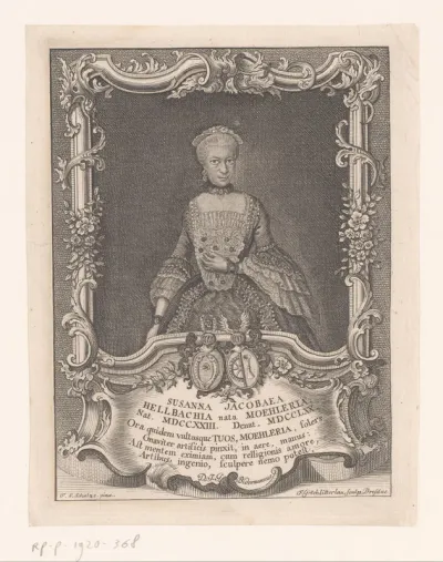 Portret van Susanne Jacobaea Hellbach