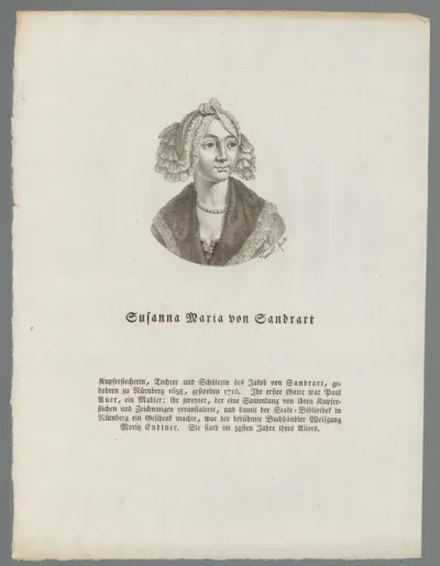 Portret van Susanne Maria von Sandrart