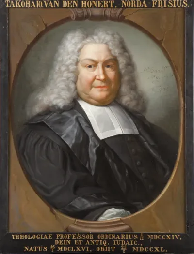 Portret van Taco Hajo van den Honert, hoogleraar Godgeleerdheid te Leiden