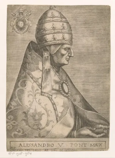 Portret van tegenpaus Alexander V