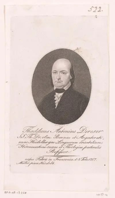 Portret van Thaddaeus a Sancto Adamo Dereser