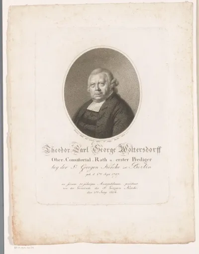 Portret van Theodor Carl Georg Woltersdorf