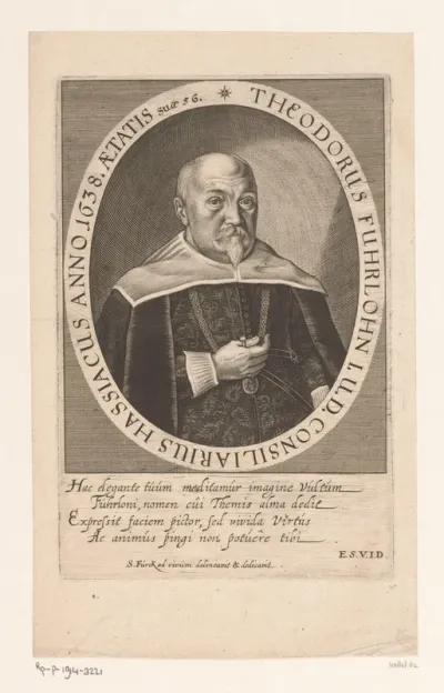 Portret van Theodor Furlohn op 56-jarige leeftijd