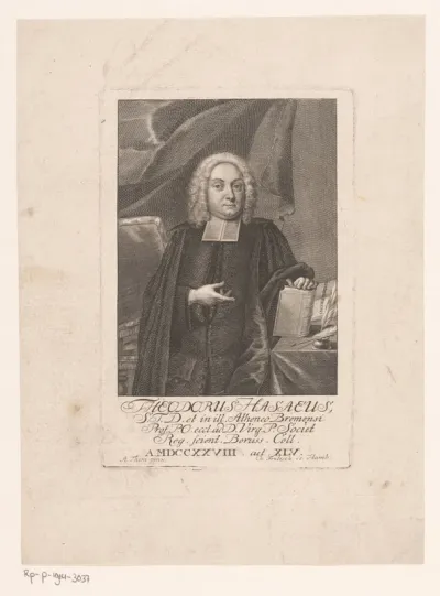 Portret van Theodor Hase op 45-jarige leeftijd