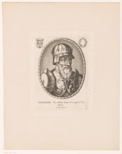 Portret van Theodorik I van Frankrijk