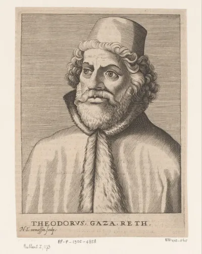 Portret van Theodorus Gaza