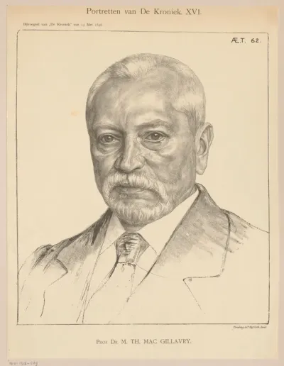 Portret van Theodorus Hendrik Mac Gillavry op 62-jarige leeftijd