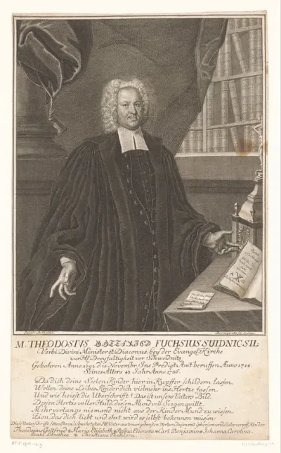 Portret van Theodosius Gottfried Fuchs
