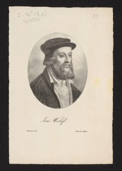 Portret van theoloog John Wyclif