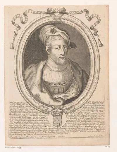 Portret van Theuderik II