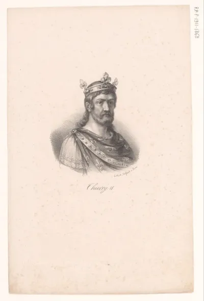 Portret van Theuderik II