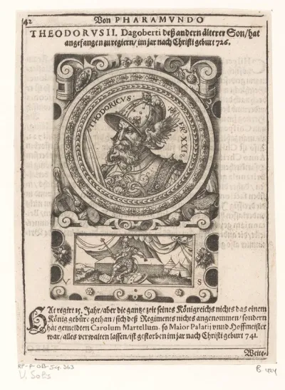 Portret van Theuderik IV, koning der Franken