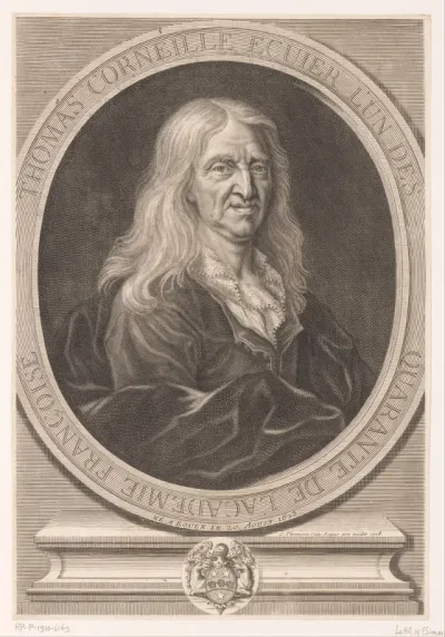 Portret van Thomas Corneille in ovale lijst