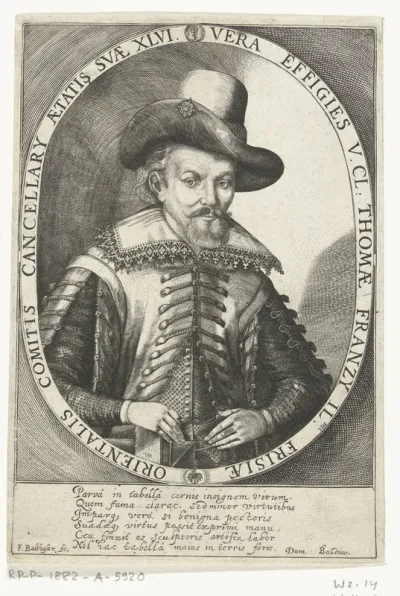 Portret van Thomas Franzius op 46-jarige leeftijd