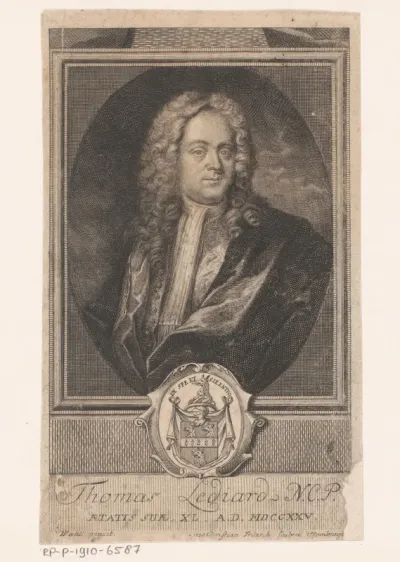 Portret van Thomas Lediard op 40-jarige leeftijd