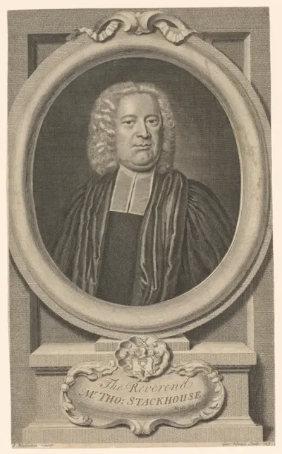 Portret van Thomas Stackhouse op 63-jarige leeftijd