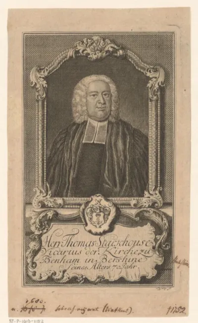 Portret van Thomas Stackhouse