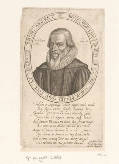 Portret van Thomas Wegelin op 52-jarige leeftijd