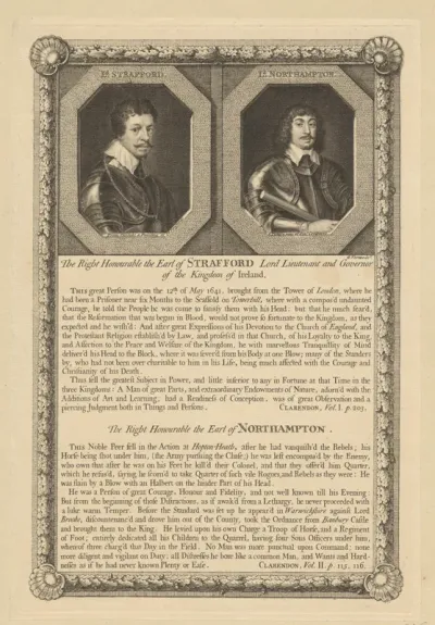Portret van Thomas Wentworth, 1e graaf van Strafford, en Spencer Compton, 2e graaf van Northampton