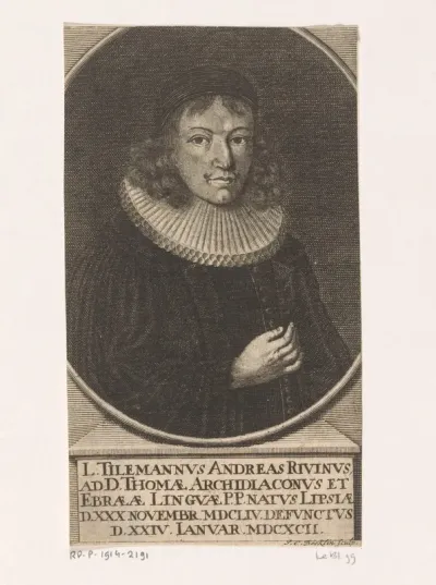 Portret van Tilemann Andreas Rivinus