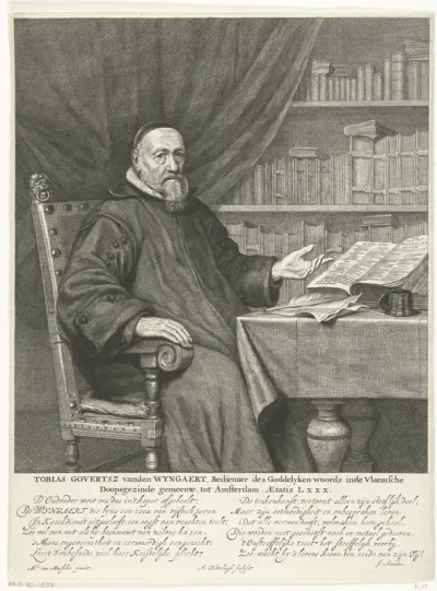 Portret van Tobias Govertsz. van den Wyngaert op 80-jarige leeftijd