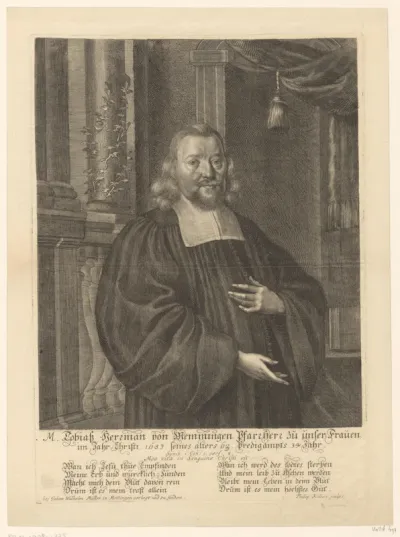 Portret van Tobias Hermann op 62-jarige leeftijd