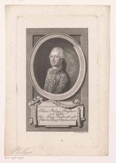 Portret van Tobias Philipp von Gebler