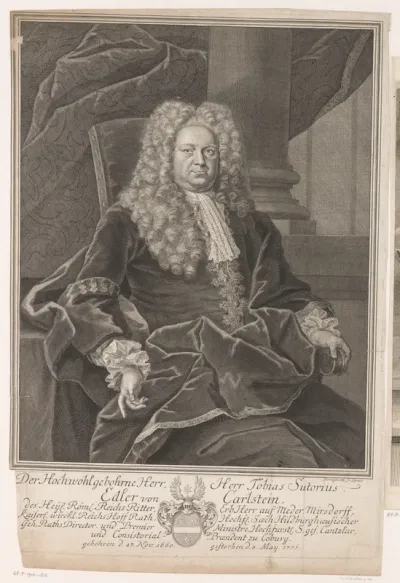Portret van Tobias Sutorius, Edler von Carlstein