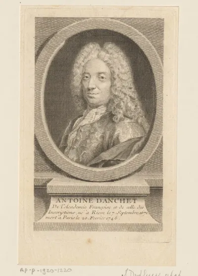 Portret van toneelschrijver Antoine Danchet