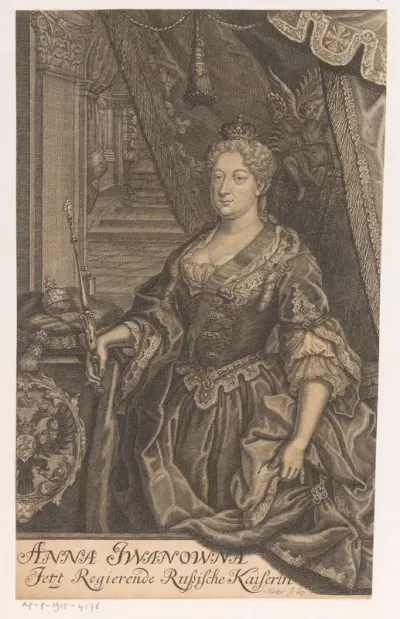 Portret van tsarina Anna Ivanovna van Rusland