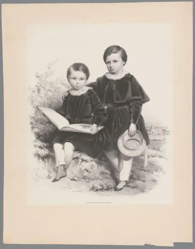 Portret van twee onbekende kinderen