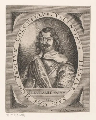 Portret van Valentinus Hanser
