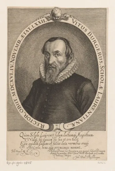 Portret van Veit Burger op 72-jarige leeftijd
