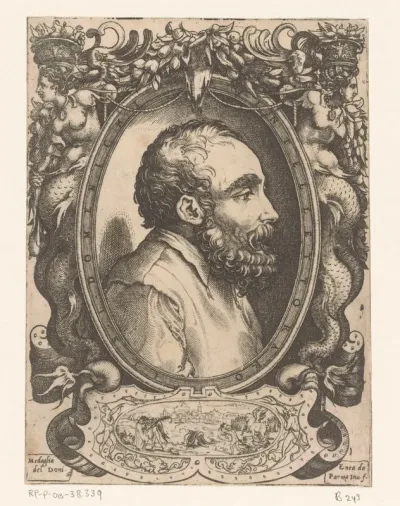 Portret van vertaler Lodovico Domenichi