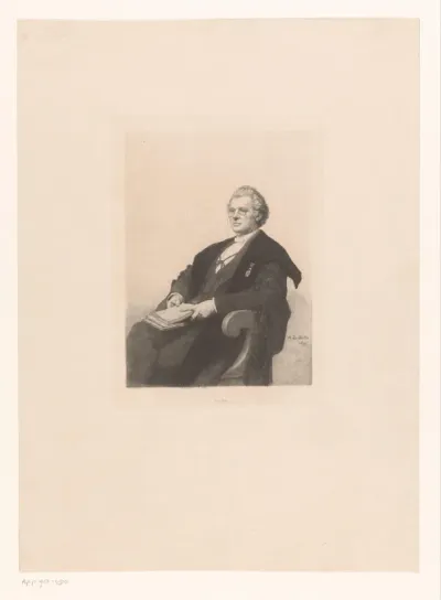 Portret van Victor Chauvin gezeten in een stoel