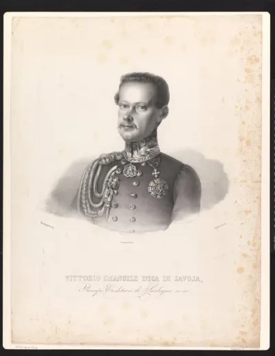 Portret van Victor Emanuel, hertog van Savoye en koning van Sardinië