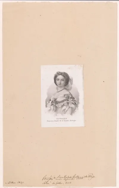 Portret van Victoria von Sachsen-Coburg-Gotha als Princess Royal