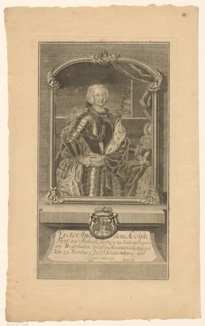 Portret van Viktor Amadeus Adolf von Anhalt-Bernburg-Schaumburg-Hoym