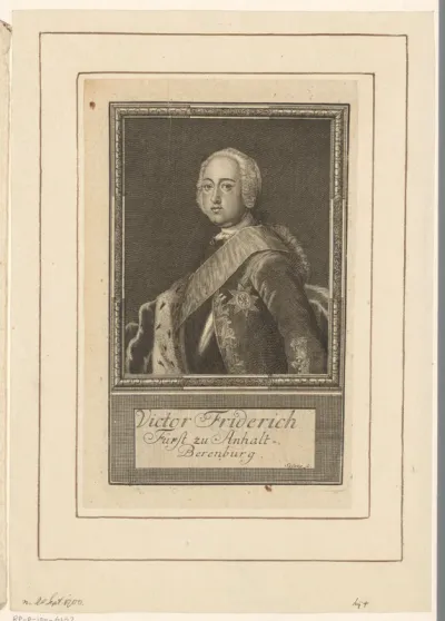 Portret van Viktor Friedrich von Anhalt-Bernburg