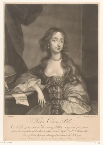 Portret van Villiers Clara Pitt