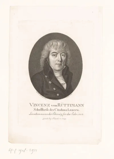 Portret van Vincenz Rüttimann