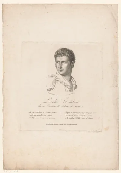 Portret van voetballer Lucidio Gentiloni