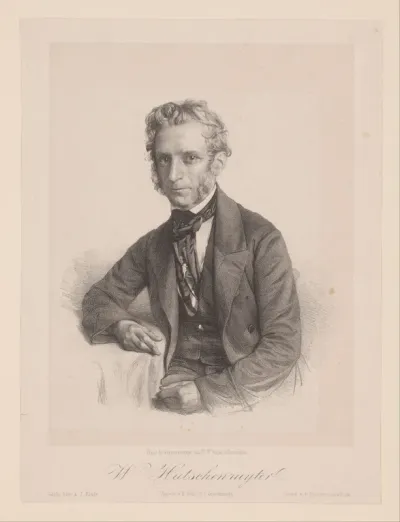 Portret van W. Hutschenruyter, 1854