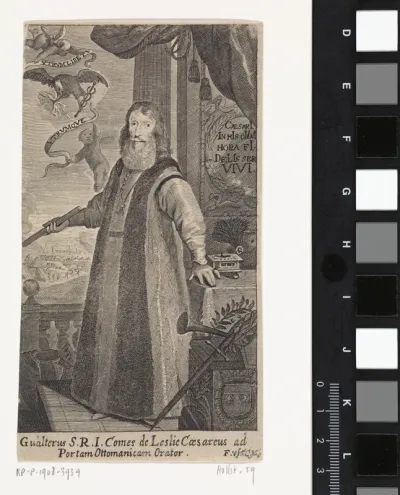 Portret van Walter graaf van Leslie