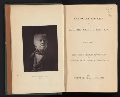 Portret van Walter Savage Landor