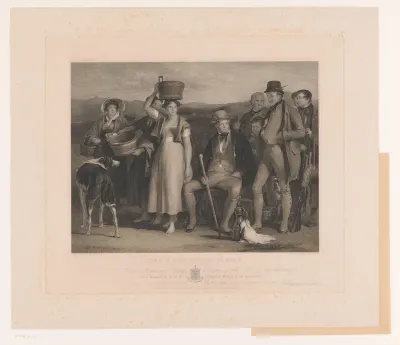 Portret van Walter Scott met zijn familie en Adam Fergusson