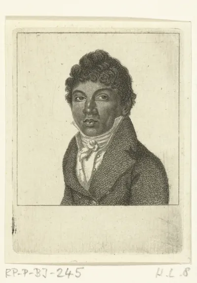 portret van Wange Hendrik Richard van Bali, geboren als Naï