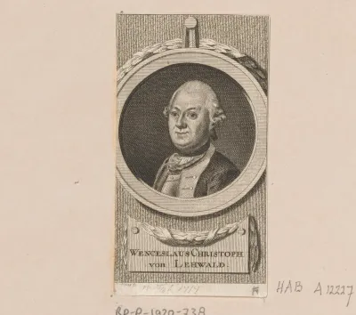 Portret van Wenzel Christoph von Lehwaldt